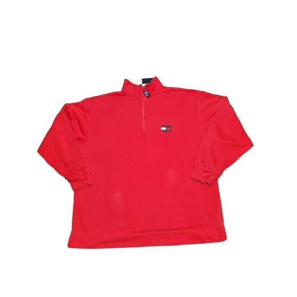 Vintage Tommy Hilfiger 1/4 Zip Sweater Men's Size‎ Small S 1990s - Picture 1 of 6
